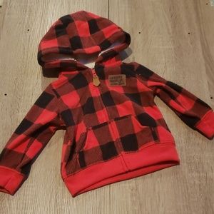 $4 with bundle! Plaid Baby Fleece Hooded Jacket